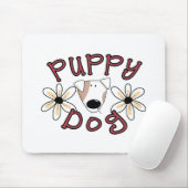 Bloemen Puppy hond T-shirts en geschenken Muismat (Met muis)