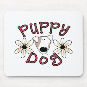 Bloemen Puppy hond T-shirts en geschenken Muismat