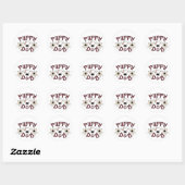 Bloemen Puppy hond T-shirts en geschenken Ronde Sticker (Vel)