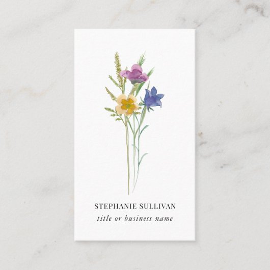 Bloemen QR-code Visitekaartje (Voorkant)