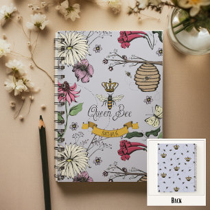 Bloemen Queen Bee en Crown Lavender Notitieboek