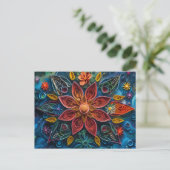 Bloemen Quilling Art Dagelijks Briefkaart (Staand voorkant)