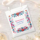 Bloemen Quinceanera Witte Mexicaanse Fiesta Verjaa Bedankzakje (Geknipt)