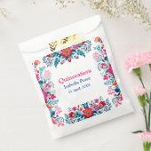 Bloemen Quinceanera Witte Mexicaanse Fiesta Verjaa Bedankzakje (Gezegeld)