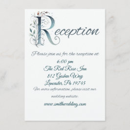Bloemen R Wedding Receptie Enclosure kaart