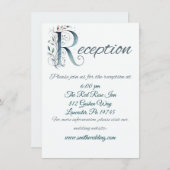 Bloemen R Wedding Receptie Enclosure kaart (Voorkant / Achterkant)