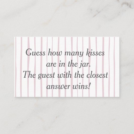 Bloemen "Raad eens hoeveel kussen" Bruidsspel Informatiekaartje (Achterkant)