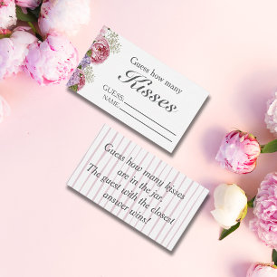 Bloemen "Raad eens hoeveel kussen" Bruidsspel Informatiekaartje