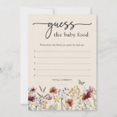 Bloemen raden de Baby voedsel Kaart (Voorkant)