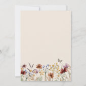 Bloemen raden de Baby voedsel Kaart (Achterkant)