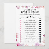 Bloemen raden wie bruid of bruidegom vrijgezellenf kaart