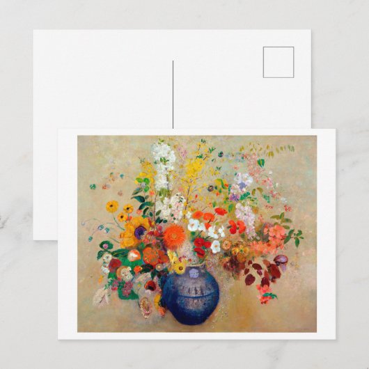 Bloemen, Redon Briefkaart (Voorkant / Achterkant)