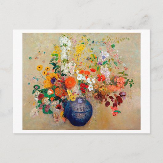 Bloemen, Redon Briefkaart (Voorkant)
