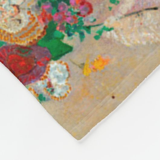 Bloemen, Redon Fleece Deken (Hoek)