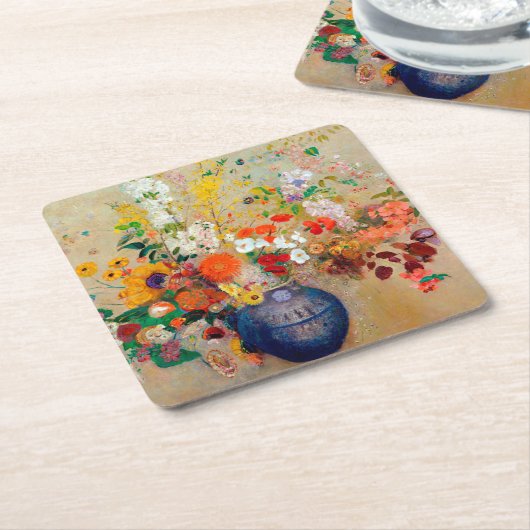 Bloemen, Redon Kartonnen Onderzetters (Schuin)