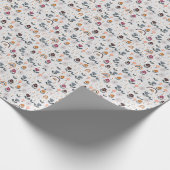 Bloemen regenbogen: Hand getrokken naadloze textuu Cadeaupapier (Hoek)