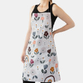 Bloemen regenbogen: Hand getrokken naadloze textuu Schort (Insitu)