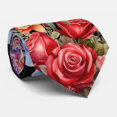 Bloemen Regenboog Heren Das (Opgerold)