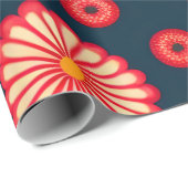 Bloemen Regenboog Retro Bloemen Patroon Cadeaupapier (Rol Hoek)