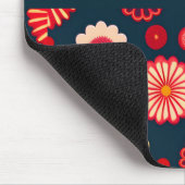  Bloemen Regenboog Retro Bloemen Patroon Muismat (Hoek)