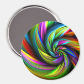 Bloemen regenboog spiraal bloem magneet (Voorkant / Achterkant)