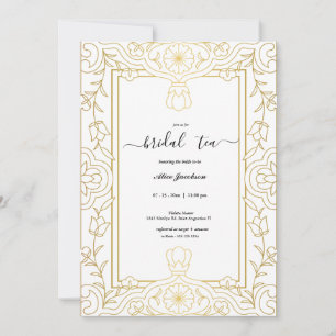  Bloemen Regency Bruids Douche uitnodiging