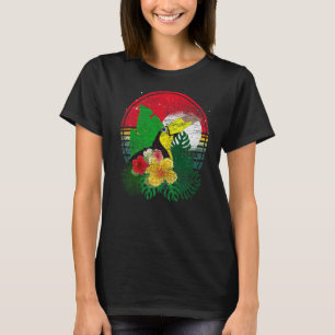 Bloemen regenwoud - vogelgriep - retro Touca T-shirt