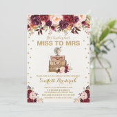  bloemen reizen Miss naar Mrs Marsala Gold Kaart (Staand voorkant)