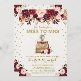 bloemen reizen Miss naar Mrs Marsala Gold Kaart