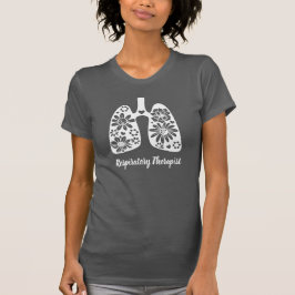Bloemen respiratoir therapeut t-shirt