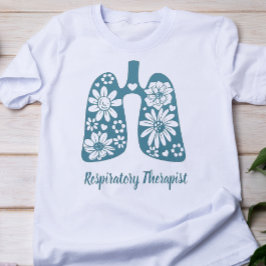 Bloemen respiratoir therapeut t-shirt