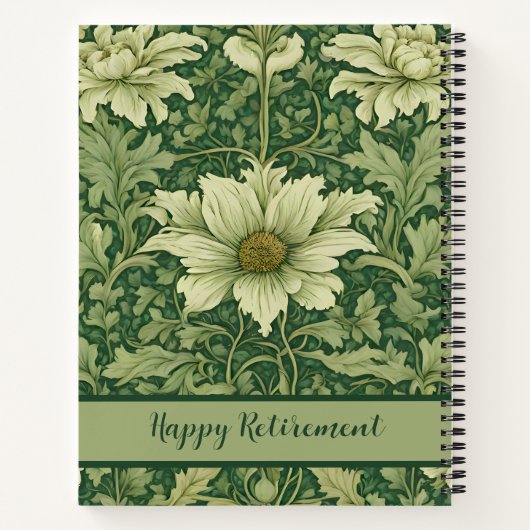 Bloemen Retirement Gifts voor Moeder Groen Notitieboek (Achterkant)