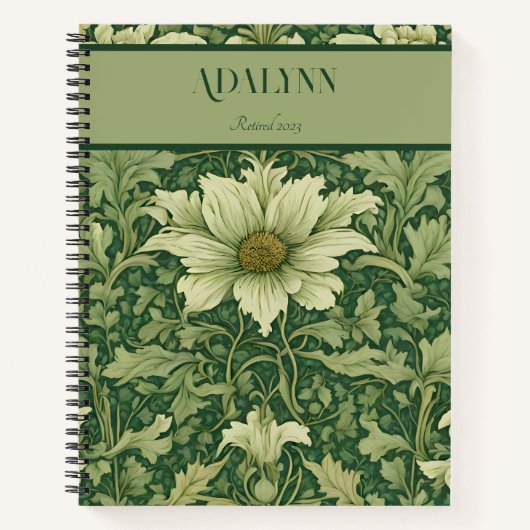 Bloemen Retirement Gifts voor Moeder Groen Notitieboek (Voorkant)