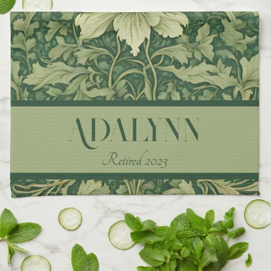  Bloemen Retirement Gifts voor Moeder Groen Theedoek (Gevouwen)