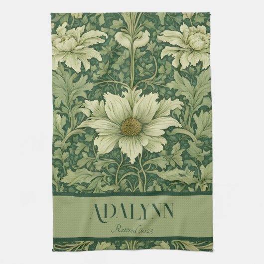  Bloemen Retirement Gifts voor Moeder Groen Theedoek (Verticaal)