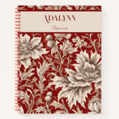  Bloemen Retirement Gifts voor Moeder Rood Notitieboek (Voorkant)