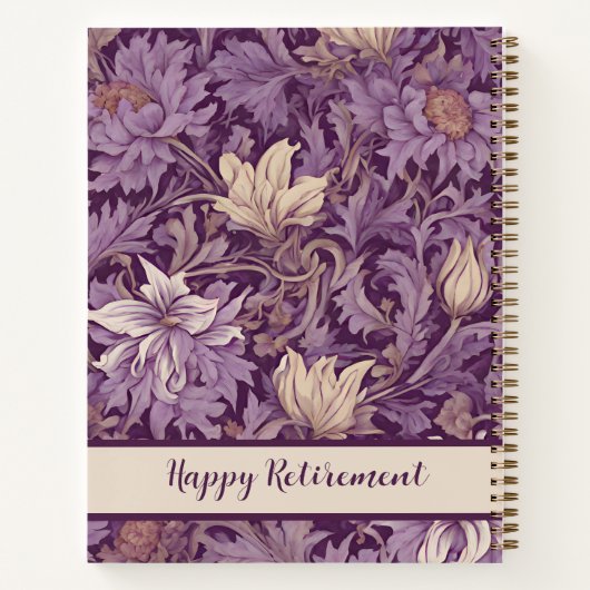  Bloemen Retirement Gifts voor Moeder Violet Notitieboek (Achterkant)