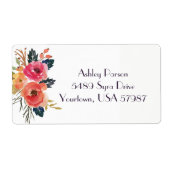 Bloemen retour adres label (Voorkant)