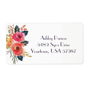Bloemen retour adres label