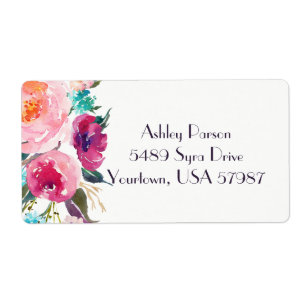 Bloemen retour adres label