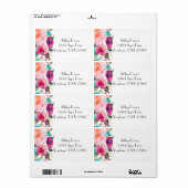 Bloemen retour adres label (Full Sheet)