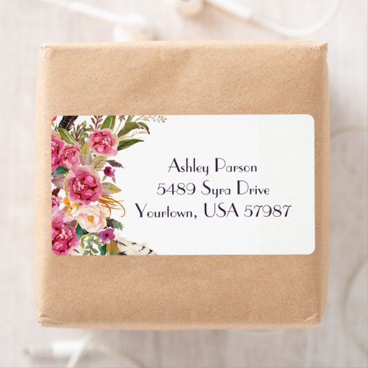 Bloemen retour adres label (Insitu)