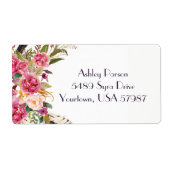 Bloemen retour adres label (Voorkant)