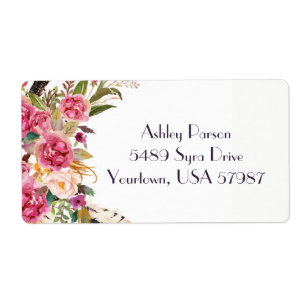 Bloemen retour adres label