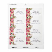 Bloemen retour adres label (Full Sheet)