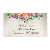 Bloemen retour adres label (Voorkant)