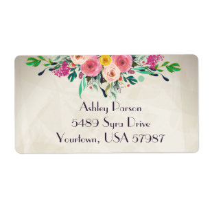 Bloemen retour adres label