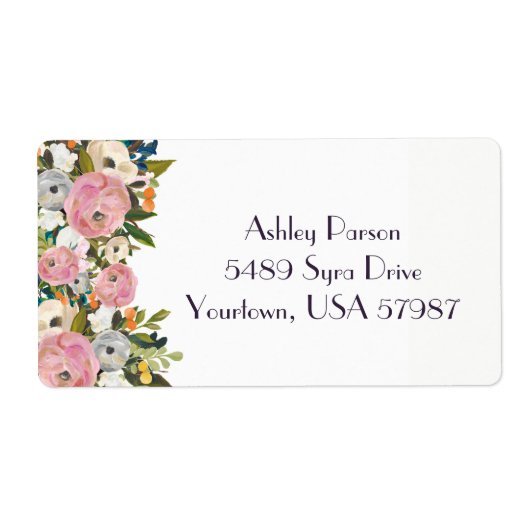Bloemen retour adres label (Voorkant)