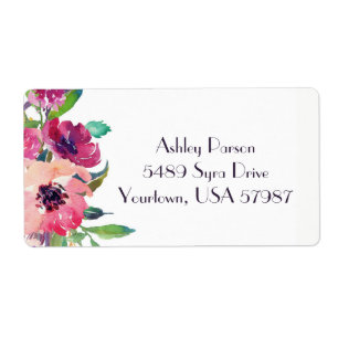 Bloemen retour adres label