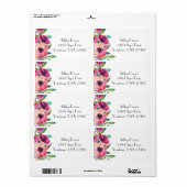 Bloemen retour adres label (Full Sheet)